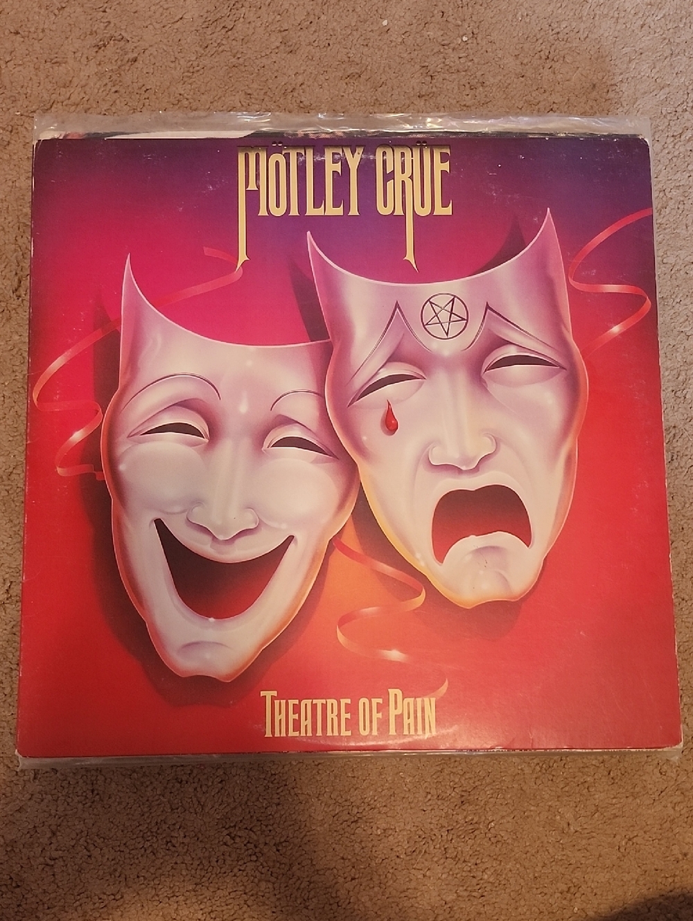Mötley Crüe "Theatre of Pain" Vinyl Album - Pink/Red Cover